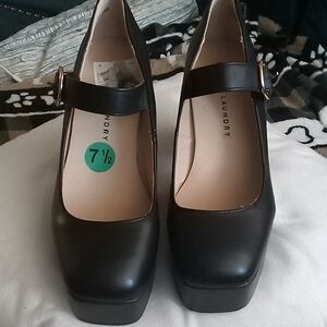 Laundry By Shelli Segal Black Platform Mary Jane Heels